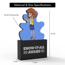 Load image into Gallery viewer, Know-it-all Award