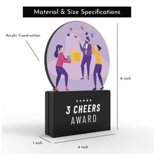 Load image into Gallery viewer, 3 Cheers Award