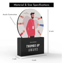 Load image into Gallery viewer, Thumbs Up Award