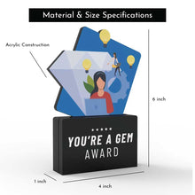 Load image into Gallery viewer, You’re a Gem Award