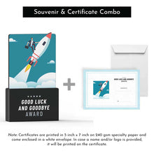 Load image into Gallery viewer, Good Luck and Goodbye Award