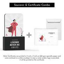 Load image into Gallery viewer, Legends Never Die Award