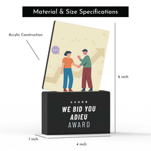 Load image into Gallery viewer, We Bid You Adieu Award