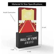 Load image into Gallery viewer, Hall of Fame Award