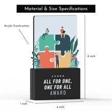 Load image into Gallery viewer, All For One, One For All Award