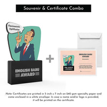 Load image into Gallery viewer, English Babu Award