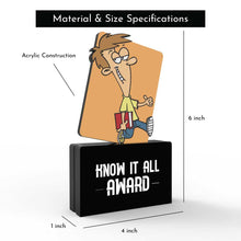 Load image into Gallery viewer, Know-it-all  Award