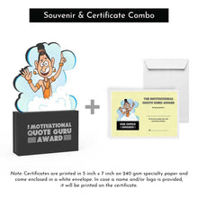 Load image into Gallery viewer, The Motivational Quote Guru Award