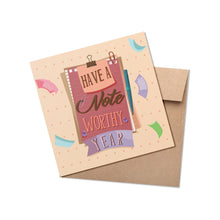 Load image into Gallery viewer, Note-Worthy Year Greeting Card