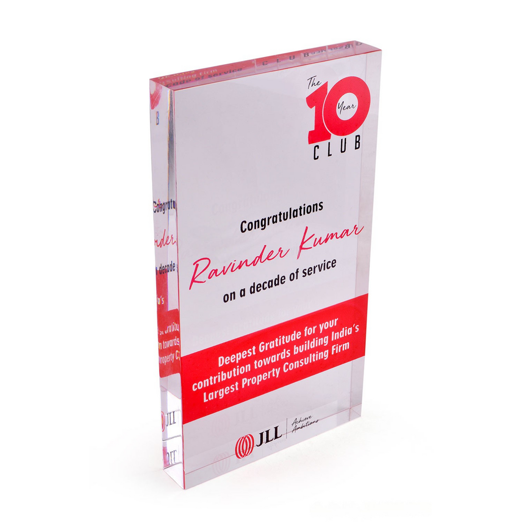 Modern Acrylic Plaque - Long Service Award