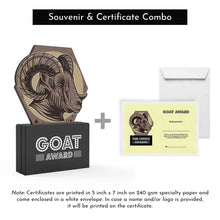 Load image into Gallery viewer, GOAT Award
